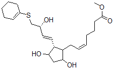 CAS#: 73285-92-4, Methyl (Z)-7-[(2R)-2-[(E,3R)-4-(1-Cyclohexenylsulfanyl)-3-Hydroxybut-1-Enyl]-3,5-Dihydroxycyclopentyl]Hept-5-Enoate