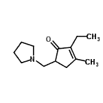 CAS 登录号：732930-12-0， 2-乙基-3-甲基-5-(1-吡咯烷基甲基)-2-环戊烯-1-酮