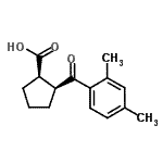 CAS 登录号：733740-18-6， (1R,2S)-2-(2,4-二甲基苯甲酰)环戊烷羧酸