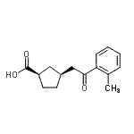 CAS 登录号：733740-24-4， (1R,3S)-3-[2-(2-甲基苯基)-2-氧代乙基]环戊烷羧酸