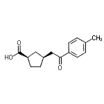 CAS#: 733740-26-6, (1R,3S)-3-[2-(4-Methylphenyl)-2-oxoethyl]cyclopentanecarboxylic acid