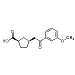 CAS#: 733740-28-8, (1R,3S)-3-[2-(3-Methoxyphenyl)-2-oxoethyl]cyclopentanecarboxylic acid