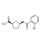 CAS#: 733740-39-1, (1R,3S)-3-[2-(2-Bromophenyl)-2-oxoethyl]cyclopentanecarboxylic acid