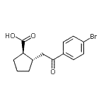 CAS 登录号：733740-62-0， (1R,2S)-2-[2-(4-溴苯基)-2-氧代乙基]环戊烷羧酸