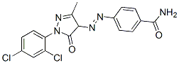 CAS 登录号：73384-85-7， 4-(4-氨基甲酰苯基偶氮)-1-(2,4-二氯苯基)-3-甲基-5(4H)-吡唑啉酮
