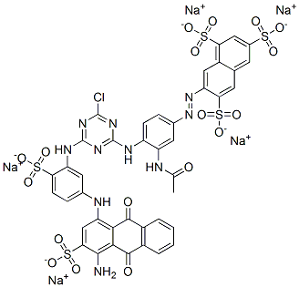 CAS#: 73398-35-3, Pentasodium 7-[[3-(Acetylamino)-4-[[4-[[5-[(4-Amino-9,10-Dihydro-9,10-Dioxo-3-Sulphonato-1-Anthryl)Amino]-2-Sulphonatophenyl]Amino]-6-Chloro-1,3,5-Triazin-2-Yl]Amino]Phenyl]Azo]Naphthalene-1,3,6-Trisulphonate