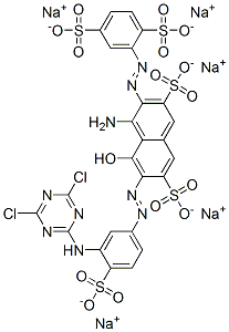 CAS#: 73398-43-3, Pentasodium 4-Amino-6-[[3-[(4,6-Dichloro-1,3,5-Triazin-2-Yl)Amino]-4-Sulphonatophenyl]Azo]-3-[(2,5-Disulphonatophenyl)Azo]-5-Hydroxynaphthalene-2,7-Disulphonate