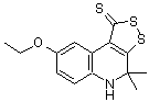 CAS 登录号：7345-50-8， 8-乙氧基-4,4-二甲基-4,5-二氢-1H-[1,2]二硫杂环戊烯并[3,4-c]喹啉-1-硫酮