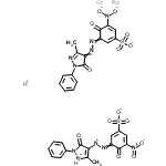 CAS 登录号：73507-64-9， 二[3-[2-[4,5-二氢-3-甲基-5-(氧代)-1-苯基-1H-吡唑-4-基]偶氮]-4-(羟基)-5-硝基苯磺酸]-铬酸盐钠氢