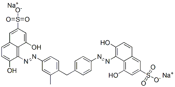 CAS 登录号：73513-98-1， 二钠5-[2-[4-[[4-[2-(2,8-二氧代-6-磺酸萘-1-基)肼基]苯基]甲基]-3-甲基苯基]肼基]-4,6-二氧代萘-2-磺酸盐