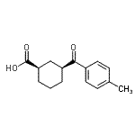 CAS 登录号：735269-70-2， (1R,3S)-3-(4-甲基苯甲酰)环己烷羧酸