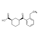 CAS#: 735269-76-8, (1R,3S)-3-(2-Ethylbenzoyl)cyclohexanecarboxylic acid
