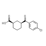 CAS#: 735269-79-1, (1R,3S)-3-(4-Chlorobenzoyl)cyclohexanecarboxylic acid