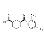 CAS 登录号：735269-83-7， (1R,3S)-3-(2,4-二甲基苯甲酰)环己烷羧酸