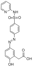 CAS 登录号：73536-01-3， 2-[(3E)-6-氧代-3-[[4-(吡啶-2-基氨基磺酰基)苯基]亚肼基]-1-环己-1,4-二烯基]乙酸