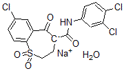 CAS#: 73574-69-3, Sodium 7-Chloro-4-[(3,4-Dichlorophenyl)Carbamoyl]-1,1-Dioxo-2,3-Dihydrobenzo[b]Thiepin-5-Olate Hydrate