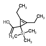 CAS 登录号：736137-14-7， 2,3-二乙基-1-(三甲基硅烷基)-2-环丙烯-1-羧酸
