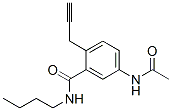 CAS 登录号：73664-65-0， 5-乙酰氨基-N-丁基-2-丙-2-炔基苯甲酰胺