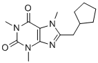 CAS#: 73747-32-7, 8-(Cyclopentylmethyl)-1,3,7-Trimethylpurine-2,6-Dione