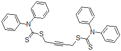 CAS#: 73747-41-8, 4-[Di(Phenyl)Carbamothioylsulfanyl]But-2-Ynyl (Di(Phenyl)Amino)Methanedithioate