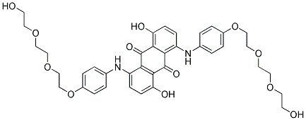 CAS#: 7376-52-5, 1,5-dihydroxy-4,8-bis[[4-[2-[2-(2-hydroxyethoxy)ethoxy]ethoxy]phenyl]amino]-9,10-anthraquinone