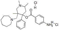 CAS#: 73816-92-9, [5-(Azepan-1-Ylmethyl)-1,2,5-Trimethyl-4-Phenyl-4-Piperidyl] 4-Aminobenzoate Dihydrochloride