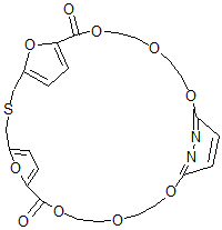 CAS 登录号：73823-27-5， 2,5,8,22,25,28,34,35-八氧杂-15-硫杂-30,31-二氮杂四环(27.2.2.1(10,13).1(17,20))三十五碳-10,12,17,19,29,31,32-七烯-9,21-二酮