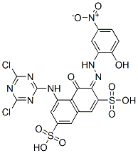 CAS 登录号：73826-58-1， (3Z)-5-[(4,6-二氯-1,3,5-三嗪-2-基)氨基]-3-[(2-羟基-5-硝基苯基)亚肼基]-4-氧代萘-2,7-二磺酸