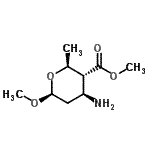 CAS#: 73844-77-6, Methyl (2S,3R,4S,6S)-4-amino-6-methoxy-2-methyltetrahydro-2H-pyran-3-carboxylate
