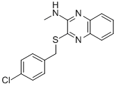 CAS 登录号：73855-42-2， 3-[(4-氯苯基)甲硫基]-N-甲基喹喔啉-2-胺