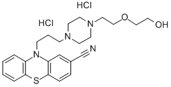 CAS#: 73927-25-0, 10-[3-[4-[2-(2-Hydroxyethoxy)Ethyl]Piperazin-1-Yl]Propyl]Phenothiazine-2-Carbonitrile Dihydrochloride
