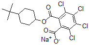 CAS 登录号：73972-98-2， 2-(4-叔丁基环己基)氧羰基-3,4,5,6-四氯苯甲酸钠