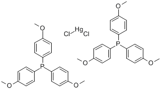 CAS 登录号：74039-80-8， 二(三(对甲氧基苯基)膦)氯化汞络合物