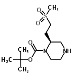 CAS#: 740806-59-1, 2-Methyl-2-propanyl (2S)-2-[2-(methylsulfonyl)ethyl]-1-piperazinecarboxylate