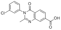 CAS 登录号：74101-52-3， 3-(3-氯苯基)-2-甲基-4-氧代喹唑啉-7-羧酸