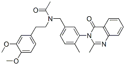 CAS#: 74101-74-9, N-[2-(3,4-Dimethoxyphenyl)Ethyl]-N-[[4-Methyl-3-(2-Methyl-4-Oxoquinazolin-3-Yl)Phenyl]Methyl]Acetamide