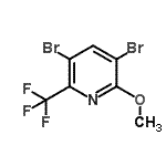 CAS#: 741737-01-9, 3,5-Dibromo-2-methoxy-6-(trifluoromethyl)pyridine