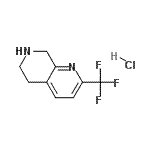 CAS#: 741737-13-3, 2-(Trifluoromethyl)-5,6,7,8-tetrahydro-1,7-naphthyridine hydrochloride (1:1)