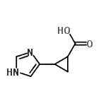 CAS 登录号：741998-06-1， 2-(1H-咪唑-4-基)环丙烷羧酸