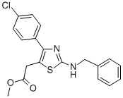 CAS#: 74241-23-9, Methyl 2-[4-(4-Chlorophenyl)-2-(Phenylmethylamino)-1,3-Thiazol-5-Yl]Acetate