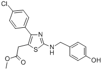 CAS#: 74241-24-0, Methyl 2-[4-(4-Chlorophenyl)-2-[(4-Hydroxyphenyl)Methylamino]-1,3-Thiazol-5-Yl]Acetate