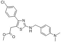 CAS#: 74241-28-4, Methyl 2-[4-(4-Chlorophenyl)-2-[(4-Dimethylaminophenyl)Methylamino]-1,3-Thiazol-5-Yl]Acetate