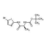 CAS#: 742700-34-1, 2-Methyl-2-propanyl {(2S)-1-[(5-bromo-1,3-thiazol-2-yl)amino]-1-oxo-2-propanyl}carbamate