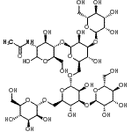 CAS#: 74385-50-5, alpha-D-Mannopyranosyl-(1->3)-[alpha-D-mannopyranosyl-(1->3)-[alpha-D-mannopyranosyl-(1->6)]-alpha-D-mannopyranosyl-(1->6)]-beta-D-mannopyranosyl-(1->4)-2-acetamido-2-deoxy-D-glucopyranose