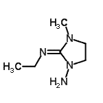 CAS 登录号：744185-81-7， (2Z)-2-(乙基亚胺)-3-甲基-1-咪唑烷胺