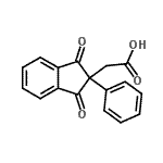 CAS#: 7443-02-9, (1,3-Dioxo-2-phenyl-2,3-dihydro-1H-inden-2-yl)acetic acid