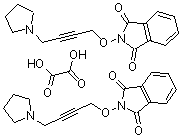 CAS 登录号：74500-82-6， 2-((4-(1-吡咯烷基)-2-丁炔基)氧基)-1H-异吲哚-1,3(2H)-二酮草酸盐(2:1)