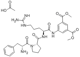 CAS 登录号：74503-72-3， 5-[[(2S)-1-[[(2S)-1-[(2R)-2-氨基-3-苯基丙酰基]吡咯烷-2-羰基]氨基]-5-(二氨基亚甲基氨基)-1-氧代戊烷-2-基]氨基]苯-1,3-二羧酸二甲酯