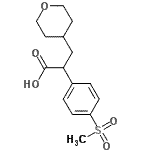 CAS#: 745053-22-9, 2-(4-methylsulfonylphenyl)-3-tetrahydropyran-4-yl-propanoic acid