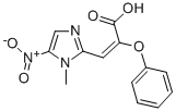 CAS 登录号：74550-88-2， (Z)-3-(1-甲基-5-硝基咪唑-2-基)-2-(苯氧基)丙-2-烯酸
